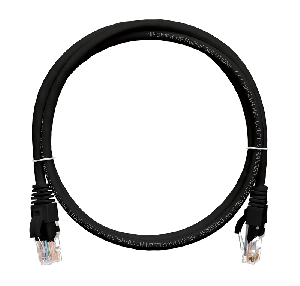 Коммутационный шнур U/UTP 4 пары, Кат.5е, 2хRJ45/8P8C, T568B, Molded, PVC, черный, 1м