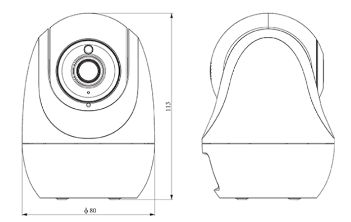 Компактная поворотная домашняя IP камера с WiFi, 3Мп, 2304×1296@20к/c, DWDR, цвет: 0.05лк, S+265, H.265(HP), S+264, H.264(HP, MP, BP), объектив 4мм, встроенные микрофон и динамик, G.711A, G.711U 8кГц, 16кГц , встроенный в корпус, 1×RJ-45 (10/100 Base-T), WiFi IEEE 802.11b/g/n, 2.4 ГГц - 2.4835 ГГц, только DC5В±5% USB type-C, адаптивная ИК подсветка до 15м + белая подсветка до 10м, защита нет, современный WEB интерфейс без плагинов, слот для microSD