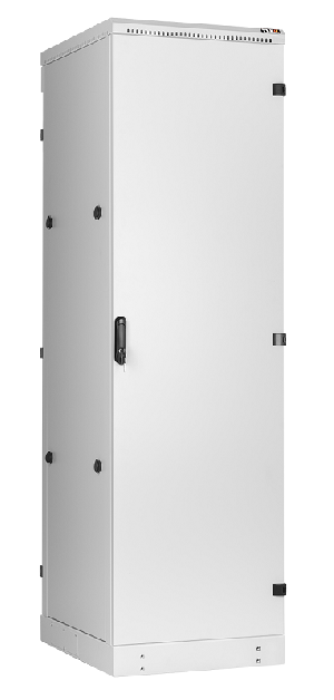 Напольный шкаф 19", 42U, промышленный, цельнометаллические двери, степень защиты IP54, Ш600хВ2070хГ1000мм, серый.
