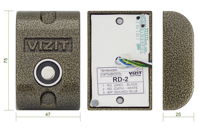 Считыватель ключей TOUCH MEMORY для контроллера VIZIT-КТМ600M, VIZIT-КТМ602M