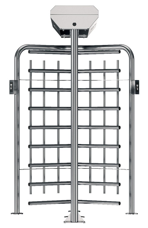 ПОЛНОРОСТОВОЙ роторный Турникет, Габариты: 1400х1395х2220. эл/мех&nbsp;&nbsp;Исполнение: нержавеющая сталь, Комплектация: комплект считывателей (EM-Marine), планки 500мм, пульт управления с кабелем, ИК-пульт, всепогодное исполнение, "сухие контакты на плате управления".