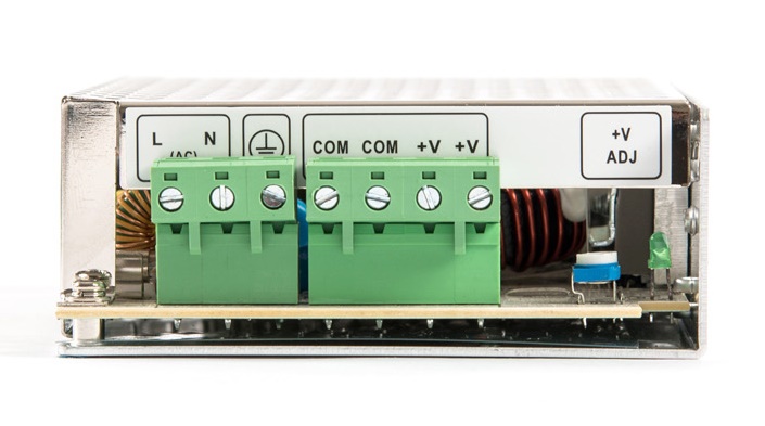 Источник питания 12В, 10А. Расширенный сетевой диапазон 100-240В, 110х78х36. Перфорированный корпус IP20. Дополнительное крепление на DIN рейку, защита выхода от КЗ и перегрузки. Быстроразъемные клеммы.