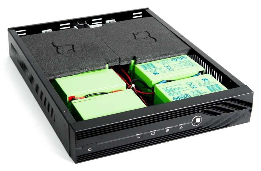 Блок батарейный в корпусе 19" 2U, 24В, емкость 36Ач, 8 АКБх9Ач