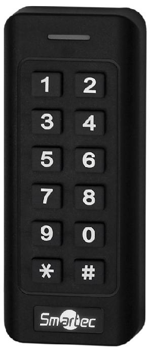 Автономный контроллер со встроенными считывателем EM и клавиатурой, черный, память на 1000 пользователей, дальность 3 - 8 см, 125 кГц, -40° +60°С, 12 В DC, 80мА, 120x50x22 мм