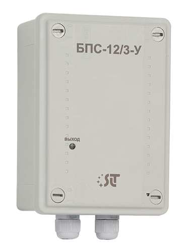 Блок питания стабилизированный уличный, 12 В / 3А;  IP 56. Диапазон рабочих температур -25...+50, 154х94х62мм. Масса 0.17кг. Защита от перегрузок по току и короткого замыкания. Регулировка выходного напряжения.