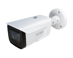 Цилиндрическая аналоговая видеокамера, 2 Мп, объектив 2,7– 13,5 мм моторизированный; ИК-подсветка (до 80 м); HDCVI, HDTVI, AHD, CVBS, DC12V; IP67; -50 °C ~ +60 °C