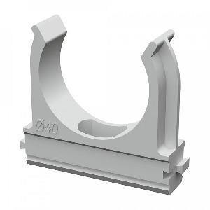 Крепеж-клипса для труб АБС-пластик в карт д40 (30шт/уп)