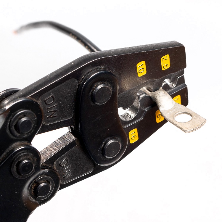 Пресс-клещи для опрессовки неизолированных наконечников и гильз сечением 1,5-16 мм 