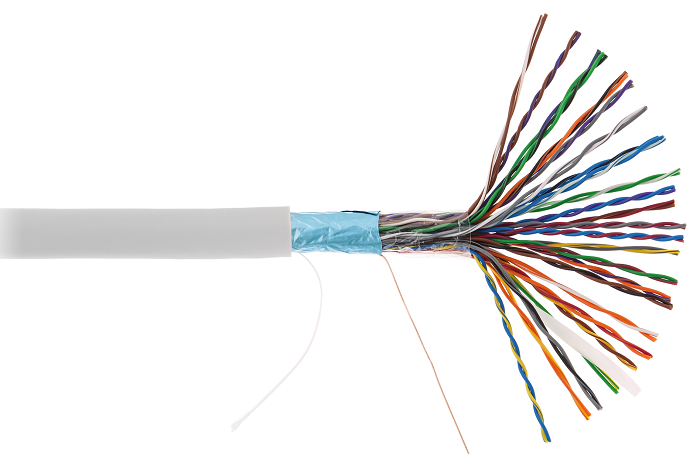 EC-UF025-5-PVC-GY-3 - Кабель F/UTP 25 пар, Кат.5 (Класс D), 100МГц, одножильный, BC (чистая медь), внутренний, PVC нг(B), серый, 305м Кабель F/UTP 25 пар, Кат.5 (Класс D), 100МГц, одножильный, BC (чистая медь), внутренний, PVC нг(B), серый, 305м