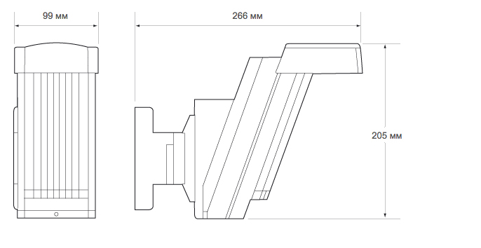 Всепогодный (IP55) извещатель охранный объемный (12 м, 85°) с функцией антимаскирования.