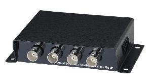 Пассивный 4-канальный приёмопередатчик HDCVI/TVI/AHD по витой паре CAT5e/6 до 300м(HDCVI/AHD), до 200м(HDTVI). Разрешение до 1080p. Встроенная защита от скачков напряжения. Полоса пропускания до 60МГц. Вх. - Клм.(2pin)x4/RJ45. Вых. - BNCx4.