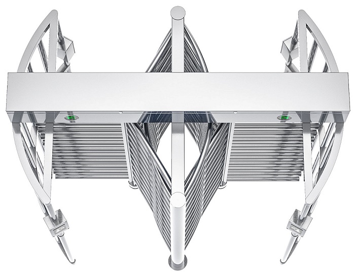 ПОЛНОРОСТОВОЙ ДВУХПРОХОДНОЙ роторный турникет, Габариты: 2100х1500х2310. эл/мех&nbsp;&nbsp;Исполнение: нержавеющая сталь, Комплектация: комплект считывателей (EM-Marine), планки 550мм, пульт управления с кабелем, ИК-пульт, всепогодное исполнение, "сухие контакты на плате управления".