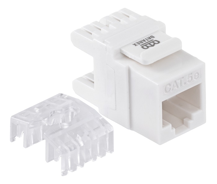 Модуль Keystone кат.5e, UTP, 1xRJ45, T568A/B, 180, белый