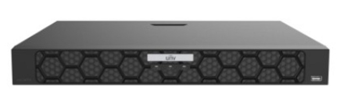 Видеорегистратор IP 16 канальный с 16 POE портами; Входящий поток на запись до 320Мб/с; Поддерживаемые форматы сжатия: Ultra 265/H.265/H.264; Запись: разрешение до 16Мп; 4 SATA s до 16ТБ; Декодирование: Ultra 265/H.265: Видеовыходы: 1 HDMI, 1 VGA; Сеть: 1 порт 1000М, 16 портов PoE; Аудио вход/выход 1/1; Тревожный вход/выход 16/4; USB: 1 порт USB2.0, 1 порт USB3.0, Металл, AC 100-240В<br />
Smart by IPC: Ультра детекция движения, Захват лиц, Распознавание лиц, Захват номеров, Измерение температуры, Интеллектуальная защита периметра(SIP), Видеометадата, Мониторинг трафика