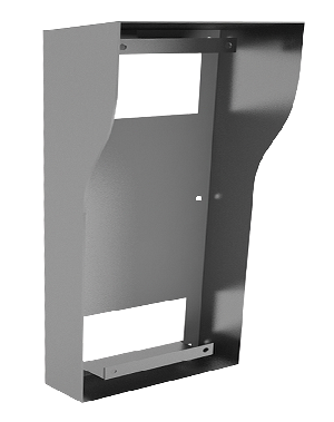 Кронштейн для накладного монтажа с козырьком для индивидуальной панели AV-08FB. Цвет - серебро