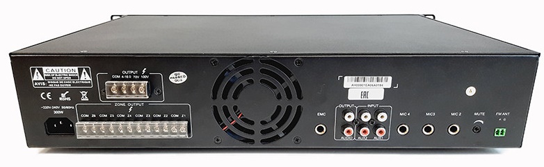 Микшер-усилитель 240Вт, 6 зон трансляции.&nbsp;&nbsp;Индивидуальная регулировка громкости в каждой зоне. 4 микрофонных, 2 линейных входа. МР3 плеер (FM радио, USB, SD, Bluetooth). ИК-пульт ДУ. ЕМ вход с наивысшим приоритетом.