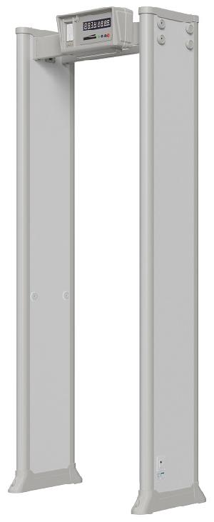 Металлодетектор арочный, 33 зоны, 200 уровней чувствительности, световая и звуковая индикация, питание 220 В (AC), рабочая температура -20 - +60.