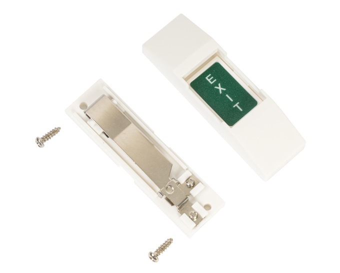 Кнопка выхода. накладная. НР/НЗ. Без индикации. пластик. от -10 до +50. 76х23х14 мм.