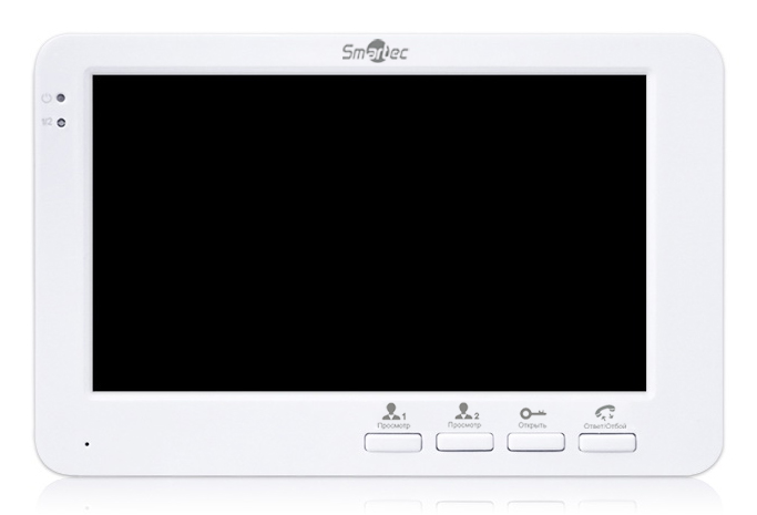 Монитор видеодомофона 7", AHD, 4-х проводная линия связи, поддержка 2-х панелей вызова, фото/видео запись, белый