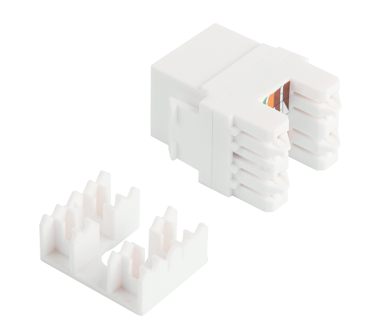 Модуль-вставка Essential Line, типа Keystone, Кат.6 (Класс E), 250МГц, RJ45/8P8C, самозажимной, T568A/B, неэкранированный, белый