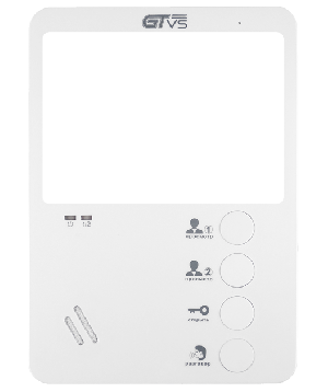 Монитор видеодомофона 4,3" белый. Hands-Free монитор домофона.  4,3-дюймовый TFT-дисплей, разрешение экрана 320х240RGB, акриловая панель , кнопочное управление. Поддержка 2-х вызывных  панелей.