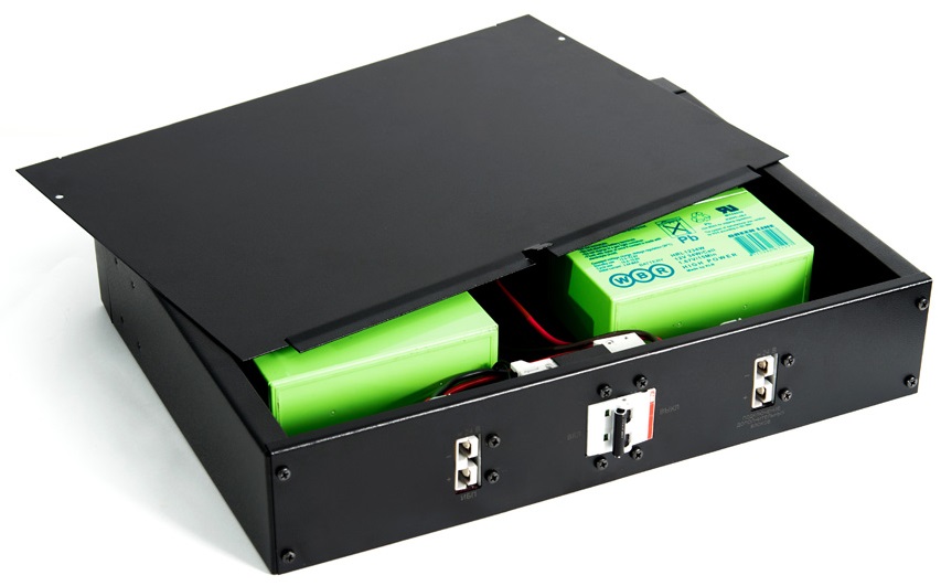 Блок батарейный в корпусе 19" 2U, 24В, емкость 18Ач, 4 АКБх9Ач
