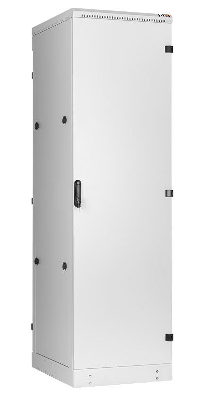 Напольный шкаф 19", 42U, промышленный, цельнометаллические двери, степень защиты IP54, Ш600хВ2070хГ800мм, серый.