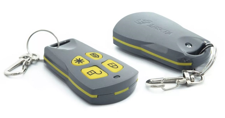 Брелок управления радиокан. для раб. по протоколу «Юпитер-868-ОТС», f-раб.868 МГ;&nbsp;&nbsp;2х цветный светод. индикатор, 4 кнопки, элем. пит. CR2032.