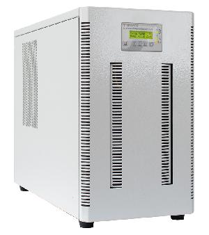 Источник бесперебойного питания напольный, on-line (с двойным преобразованием), чистая синусоида, 10000 ВA (8000 Вт); U-вх.220 В; под внешние аккумуляторы, U-акб.192 В, I-заряд.1…4 А; ЖК-дисплей; клеммное подключение (L, N, PE); холодный старт, совместим с генератором; IP20, t-раб.+5...+40°C, 438х250х572 м