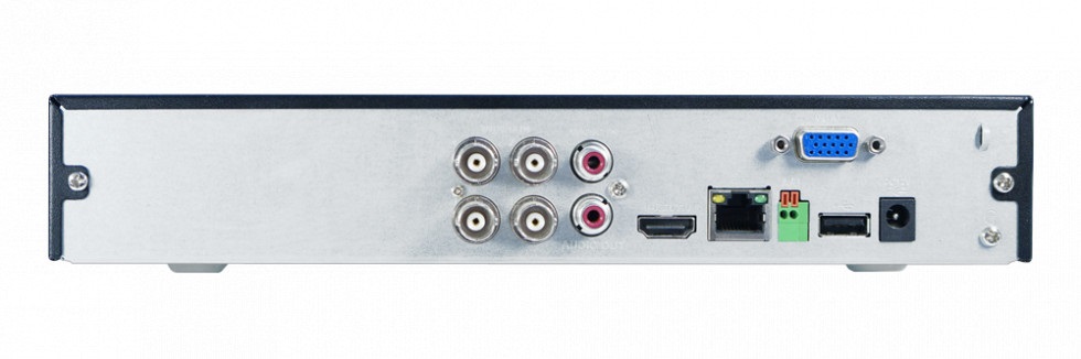 Видеорегистратор до 4х каналов BNС; 1 аудио; формат сигналов: HDCVI/CVBS/HDTVI/AHD/IP; резрешение записи 4K; H.265; Ethernet ;1 SATA порта до 10Tб; 1 RS485; 2 USB2.0; Compact  1U