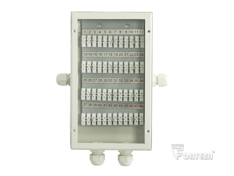 Коробка распределительная, 48 цепей, IP-55, гермоввод 2 шт(PG9)/ 2 шт (PG11), металл, 172х237х85 мм, -50...+80 °С