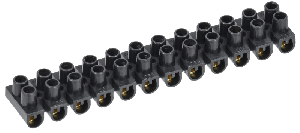 Зажим винтовой полистирол 1,0-2,5 мм2 12пар черный