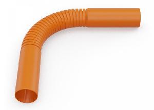 Поворот гибкий гофрированный оранжевый d16 мм (10шт/уп)