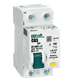 Автоматический выключатель дифференциального тока 1Р+N 25А 30мА тип AC х-ка C (ДИФ-103 4.5кА)