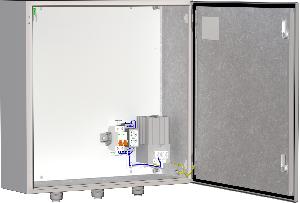 Шкаф монтажный с обогревом 600х600х210мм IP66