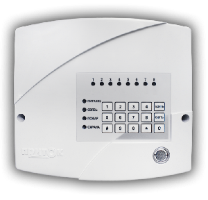 Контроллер охранно-пожарный, основной канал Ethernet, резервный канал GSM(GPRS)-2G, 2 SIM карты. 8 встроенных программируемых шлейфа (ОС, ПС, ТС), встроенная клавиатура, считыватель ТМ.