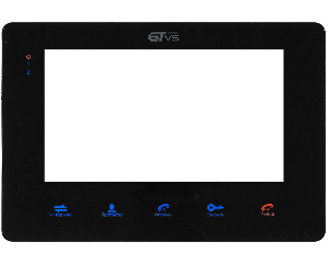 Монитор видеодомофона 7" черный. Hands-Free монитор домофона. 7-дюймовый TFT-дисплей, разрешение экрана 800х480 RGB, акриловая панель , сенсорное управление. Поддержка до4 мониторов в параллель + 2 вызывных&nbsp;&nbsp;панели&nbsp;&nbsp;+ 2 камеры + 2 ИК-датчика(НО/НЗ).