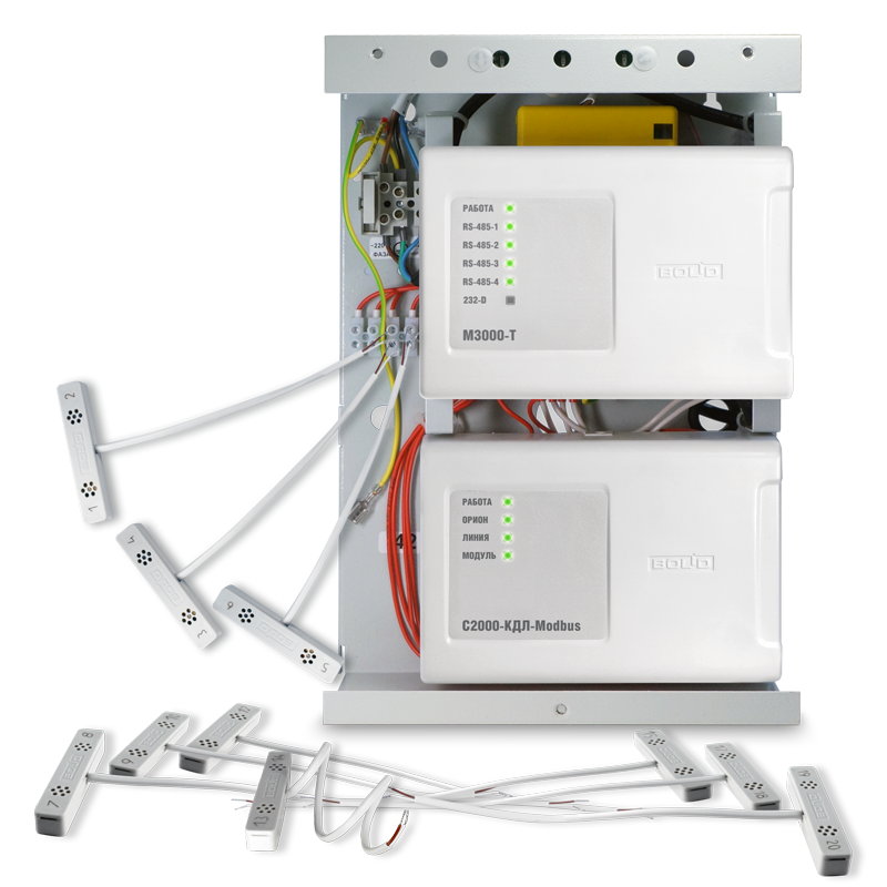 Комплект измерения температуры и влажности в сорока точках, формирования графиков, архивации измененных значений