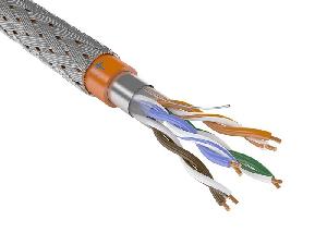 Бронированный Огнестойкий безгалогенный кабель F/UTP Cat5e 2х2х0,52 (305м) для СКС и IP-сетей