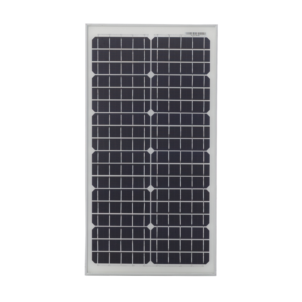 Солнечный модуль, Моно, Номинальная мощность 30Вт, Uном 12В, 550x350x25, Кол-во элементов 36, 2,3 кг