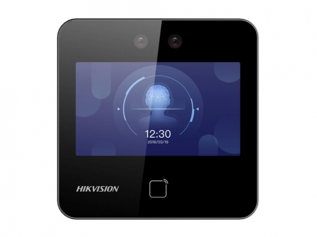 Терминал доступа с распознаванием лиц и считывателем (Em-marine), 4.3" цветной&nbsp;&nbsp;LCD сенсорный экран; 2 объектива 2Мп, H.264; WDR; режим аутентификации лиц