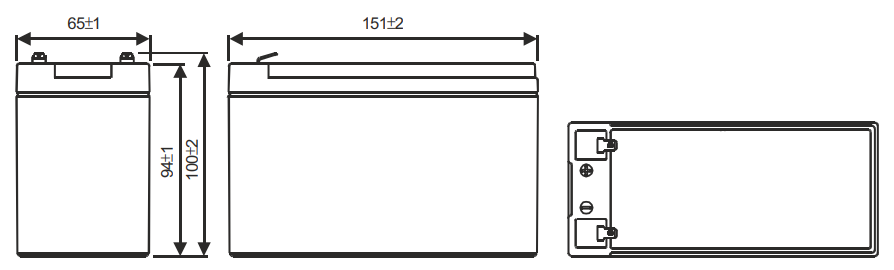 Аккумулятор 7,2 А/ч., 12В, 151х65х94 мм, 2,4 кг (срок службы до 8 лет)