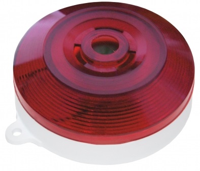 Светозвуковой оповещатель, плоский пластмассовый корпус, уличное. исполнение, 24В, свет -20мА, звук -30мА, 110дБ! IP56, 100х80х30 мм, -50...+55°С