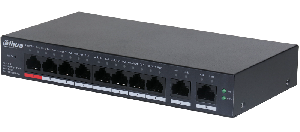 8-портовый PoE коммутатор с функцией облачного управления, Порты: 8 RJ45 10/100Мбит/с (PoE/PoE+/Hi-PoE), 2 RJ45 10/100/1000Мбит/с (uplink); мощность PoE: порт 1 до 90Вт, порты 2~8 до 30Вт, суммарно до 110Вт; PoE watchdog, передача до 250м; питание: 57В(DC)