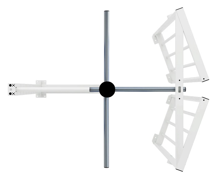 Полноростовый роторный турникет с электромеханическим приводом. Для эксплуатации внутри помещений и на открытом воздухе. Исполнение: корпус - оцинкованная сталь, светло-серый цвет; ротор, планки - нержавеющая сталь. Стойка турникета с индикаторами, подсветка зоны прохода, встроенный блок управления, комплект ограждений формирователя прохода, пульт 