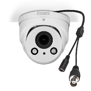 Купольная Eyeball аналоговая видеокамера, 2 Мп, объектив 2,7−13,5 мм моторизированный; ИК-подсветка (до 60 м); HDCVI, HDTVI, AHD, CVBS, OSD меню, DC12V; IP67; -50 °C ~ +60 °C