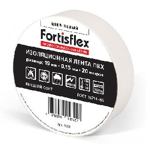 Изолента ПВХ 19х0.15х20 белая FORTISFLEX