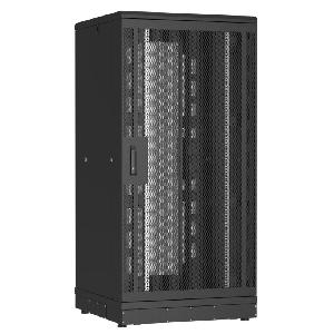 Напольный шкаф 19", 33U, перфорированные двери, металлические стенки, Ш800хВ1610хГ800мм, в разобранном виде, черный