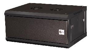 Шкаф 19" телекоммуникационный настенный, 4U 280х600х450 мм, дверь металл, черный