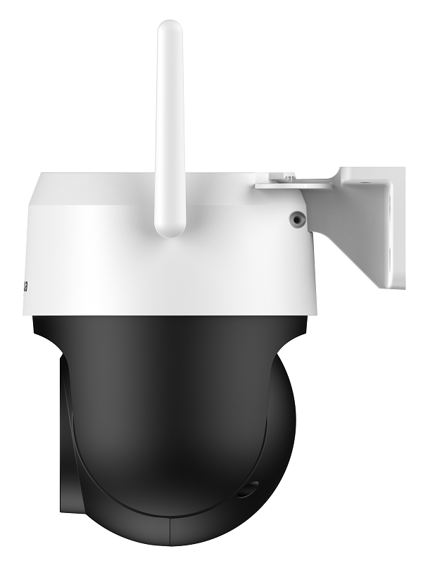 Уличная Мини-PT IP-видеокамера с Wi-Fi, 5Мп; 1/2.7” CMOS; 4мм; ИК-фильтр; 0.007лк@F1.6; сжатие: H.265, H.264, MJPEG; 2 потока до 5Мп@25к/с; видеоаналитика: обнаружение людей, обнаружение транспортных средств; ИК-подсветка 30м, Led-подсветка 30м; сигнализация красно-синей подсветкой, встроенные микрофон+динамик; MicroSD до 256Гбайт; защита: IP66, питание: 12В(DC); Wi-Fi 2.4ГГц